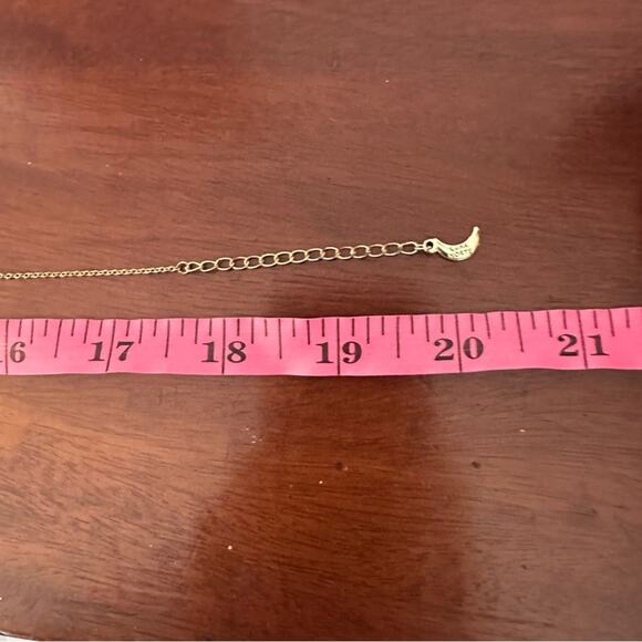 LUNA NORTE Druzy Quartz Necklace Gold tone Chain Minimalist - Picture 9 of 11